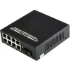 Converter Quang HDtec 8 cong RJ45 Lan 1G 19