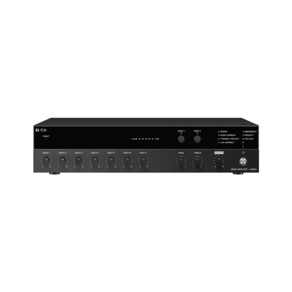 Tăng âm liền Mixer 2 kênh, FBS, EQ 120W: TOA A-3612D