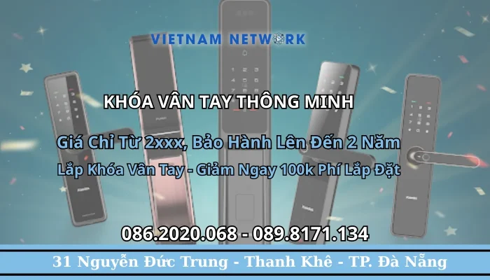 banner khoa cua van tay thong minh
