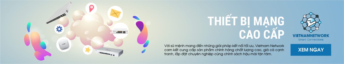 banner thiet bi mang mau xanh