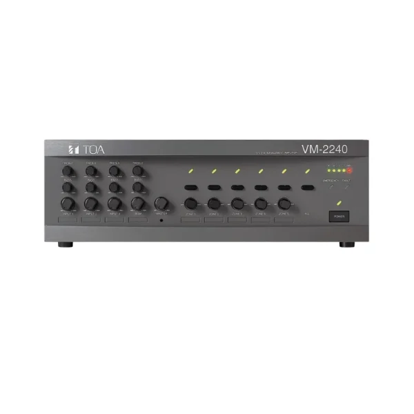 Tăng âm quản lý hệ thống 5 vùng loa công suất 120W: TOA VM-2120
