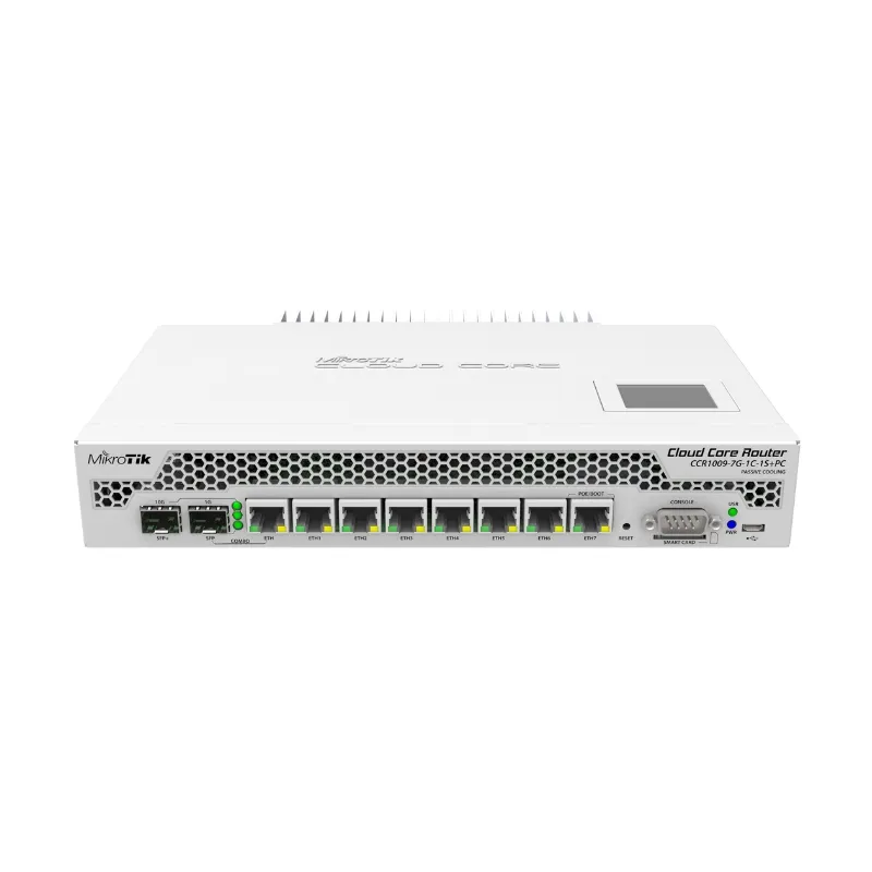 Router MikroTik CCR1009-7G-1C-1S+PC chịu tải 1000 user