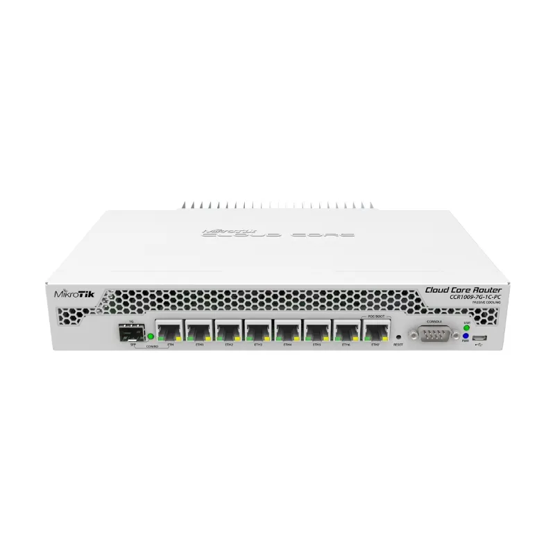Router MikroTik CCR1009-7G-1C-PC chịu tải 1000 user