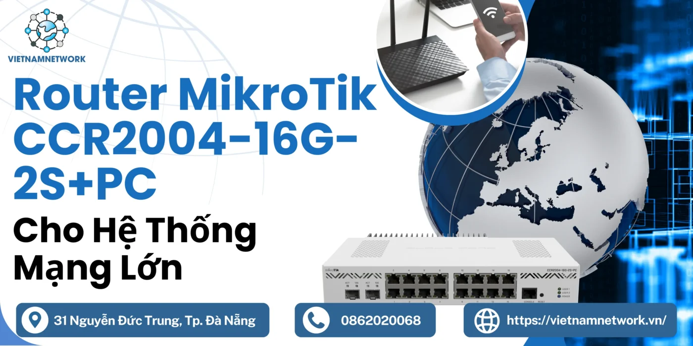 router mikrotik ccr2004 16g 2spc 1