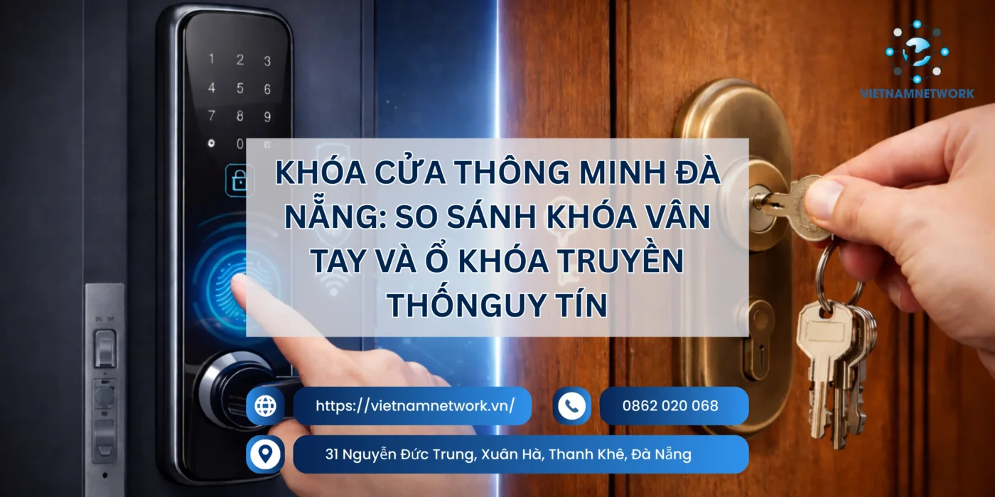 Khóa Cửa Thông Minh Đà Nẵng: So Sánh Khóa Vân Tay Và Ổ Khóa Truyền Thống khoa cua thong minh da nang 1