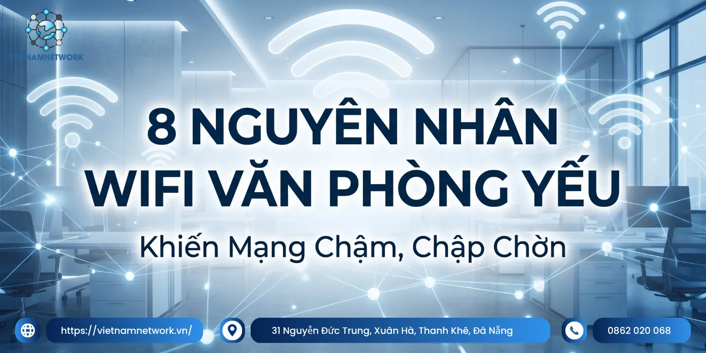 8 Nguyên Nhân WiFi Văn Phòng Yếu Khiến Mạng Chậm, Chập Chờn 8 nguyen nhan wifi van phong yeu 1
