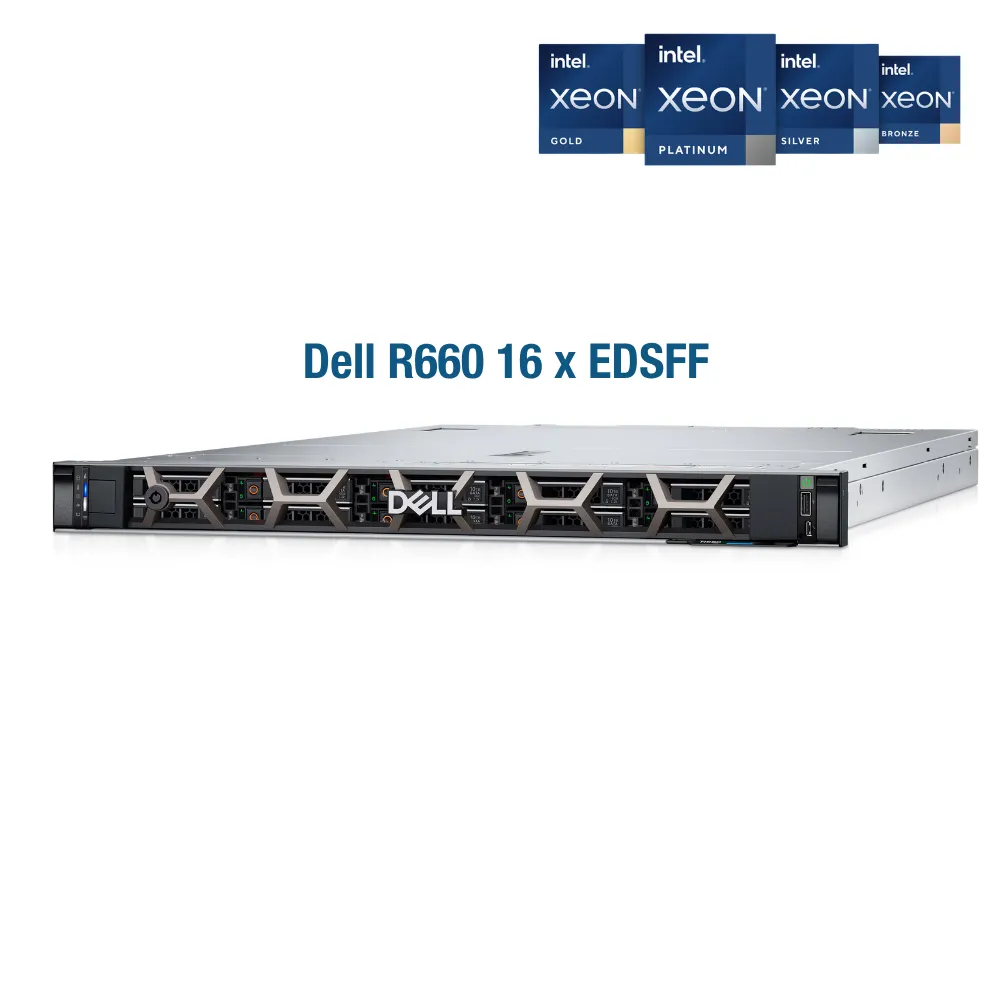 Dell PowerEdge R660 16xEDSFF (Intel Xeon 6430 2.1Ghz, 64GB, 7.68TB NVMe) Dell PowerEdge R660 16xEDSFF (Intel Xeon 6430 2.1Ghz, 64GB, 7.68TB NVMe)