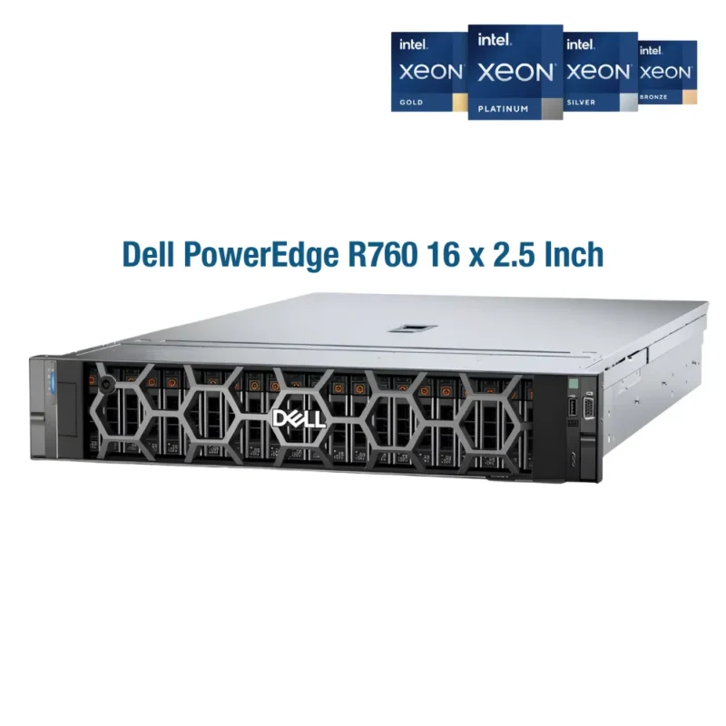 Dell PowerEdge R760 16x2.5 Inch (Intel Xeon Gold 6454S, 64GB RAM, 800GB SSD)