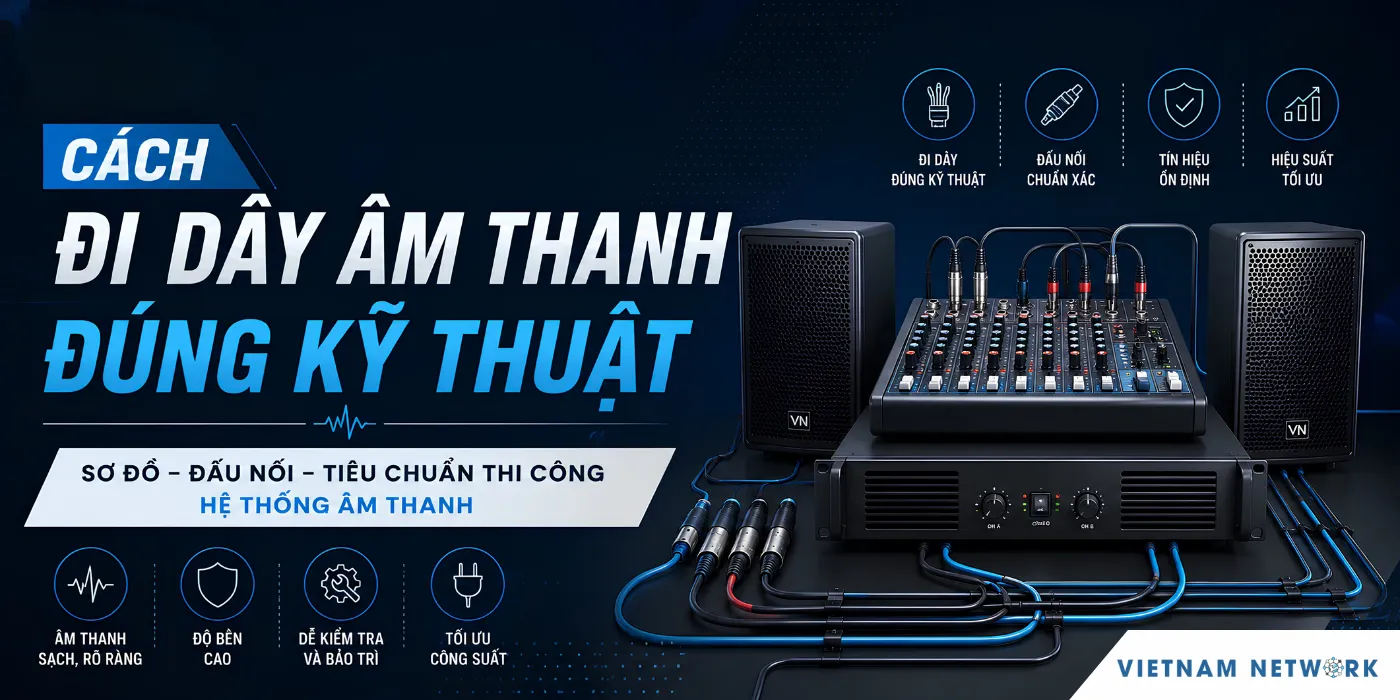Cách Đi Dây Âm Thanh Đúng Kỹ Thuật Chuẩn Cho Mọi Hệ Thống cach di day am thanh dung ky thuat 1