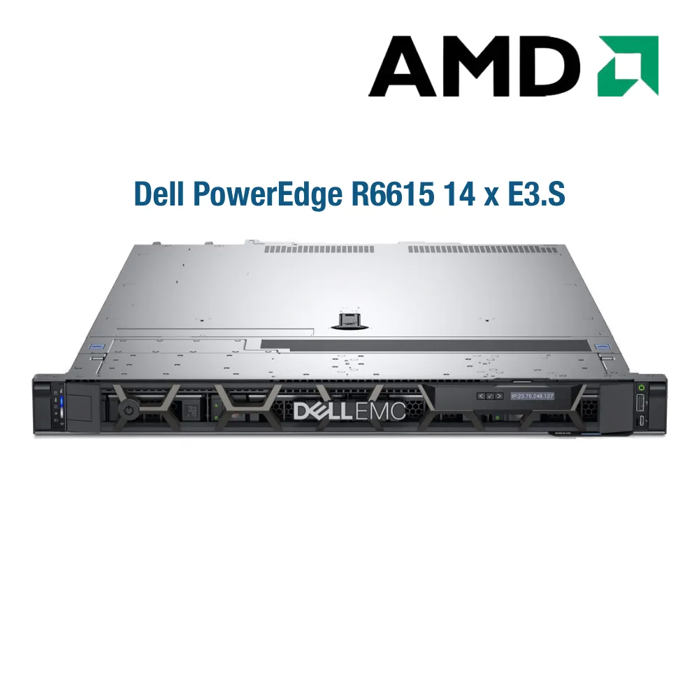 Dell PowerEdge R6615 14xE3.S (AMD EPYC 9224/ 32GB RAM/ 9.6TB NVMe Gen5) Dell PowerEdge R6615 14xE3.S (AMD EPYC 9224/ 32GB RAM/ 9.6TB NVMe Gen5)