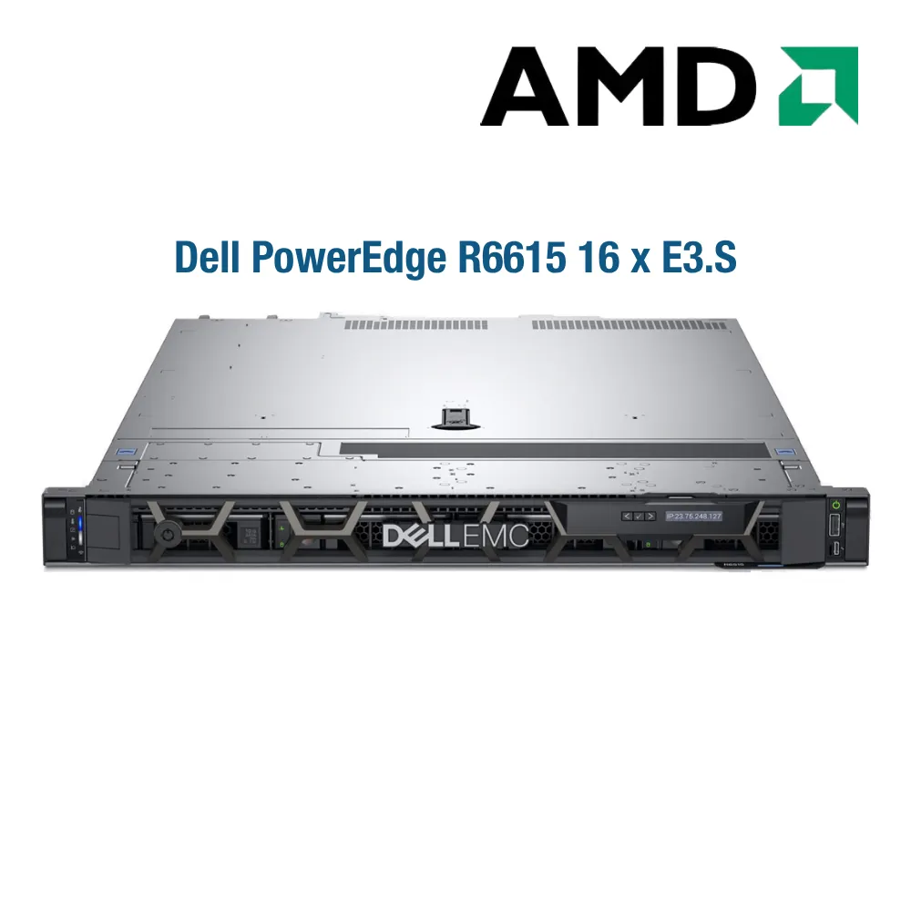 Dell PowerEdge R6615 16xE3.S (AMD EPYC 9754/ 32GB RAM/ 25.6TB NVMe Gen5) Dell PowerEdge R6615 16xE3.S (AMD EPYC 9754/ 32GB RAM/ 25.6TB NVMe Gen5)