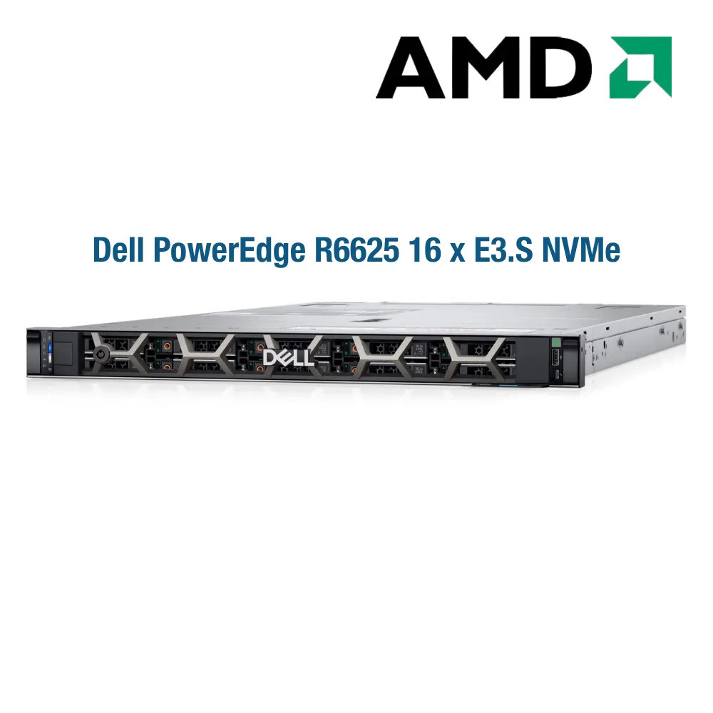 Máy chủ Dell PowerEdge R6625 16xE3.S NVMe (AMD EPYC 9634/ 128 GB RAM/ 7.68TB NVMe Gen5) Máy chủ Dell PowerEdge R6625 16xE3.S NVMe (AMD EPYC 9634/ 128 GB RAM/ 7.68TB NVMe Gen5)