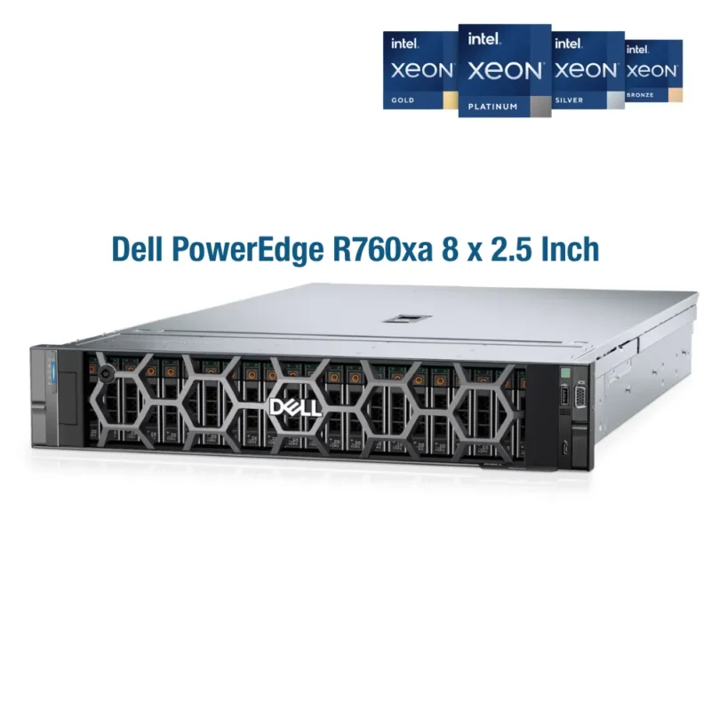 Dell PowerEdge R760xa 8x2.5 Inch (Intel 6558Q/ 32 GB RAM/ 2x 960GB SATA/ 2x 2400W)